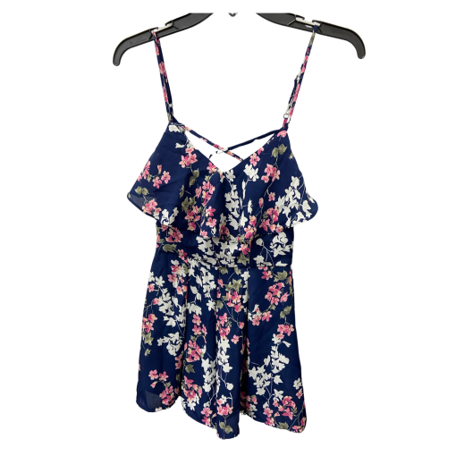 Trixxi Floral Romper XS Navy Blue Women's Jumpsuit - Image 2