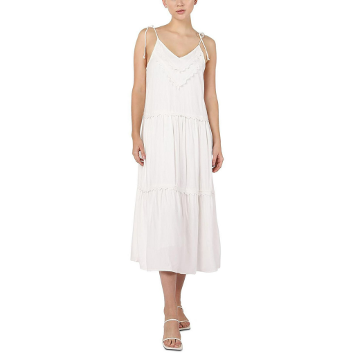 Black Tape White Maxi Dress - Small - Women's Summer Dress