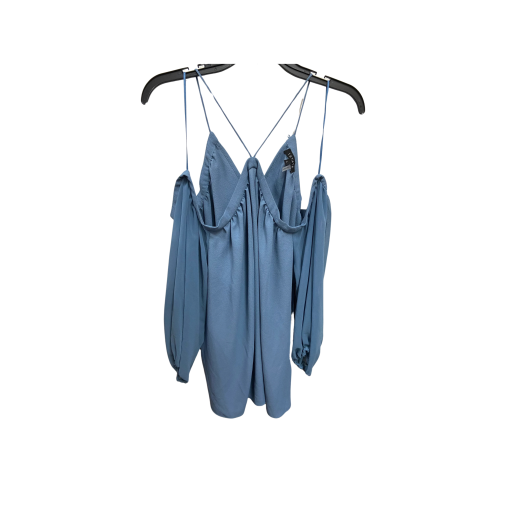 1.State Blue Cold Shoulder Blouse, Size L, Women's Tops