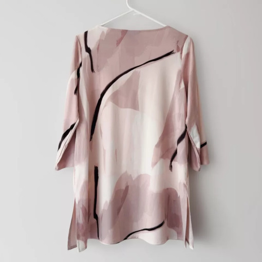 Alfani Pink Printed Tunic Top - Size S - Women's Blouse - Image 2