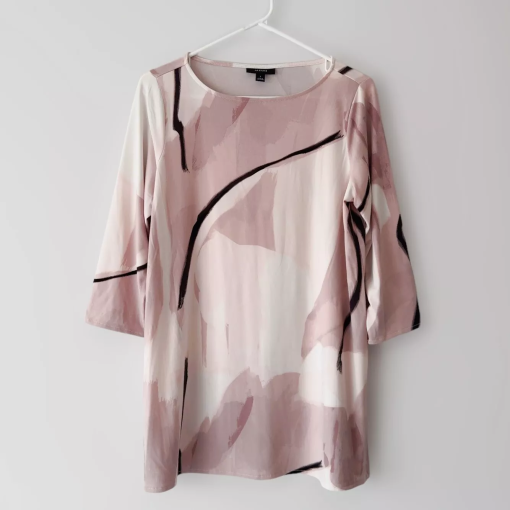 Alfani Pink Printed Tunic Top - Size S - Women's Blouse