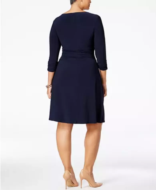 NY Collection Navy Plus Size Dress - Cocktail Dress 2X - Image 2