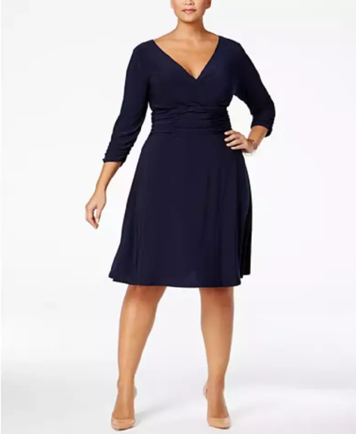 NY Collection Navy Plus Size Dress - Cocktail Dress 2X