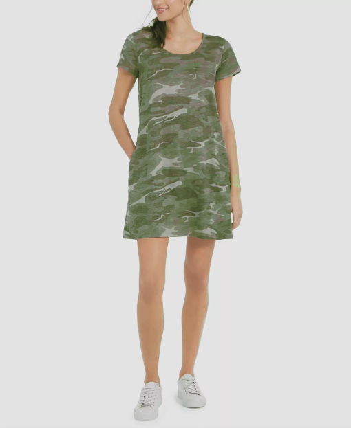 Style & Co Green Camo T-Shirt Dress - XL - Women's Dresses