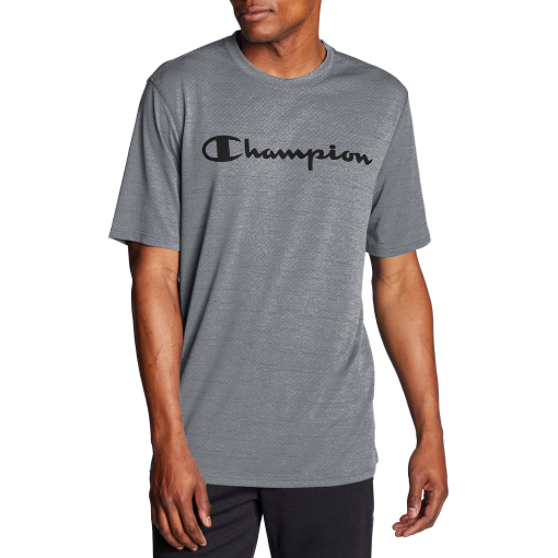 Champion Men's Gray T-Shirt - Athletic Tee, Up to 2XL