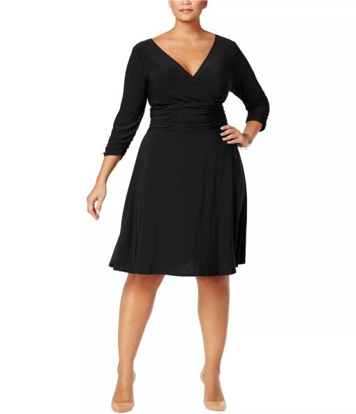 NY Collection Black Midi Dress - Plus Size - Cocktail Dress