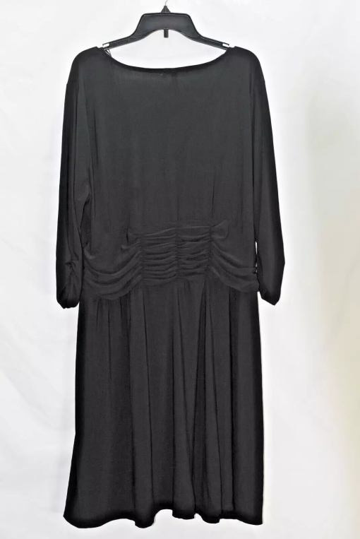 NY Collection Black Midi Dress - Plus Size - Cocktail Dress - Image 2