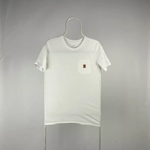 Nike White Pocket Tee Shirt - Men's XL - Tennis Top