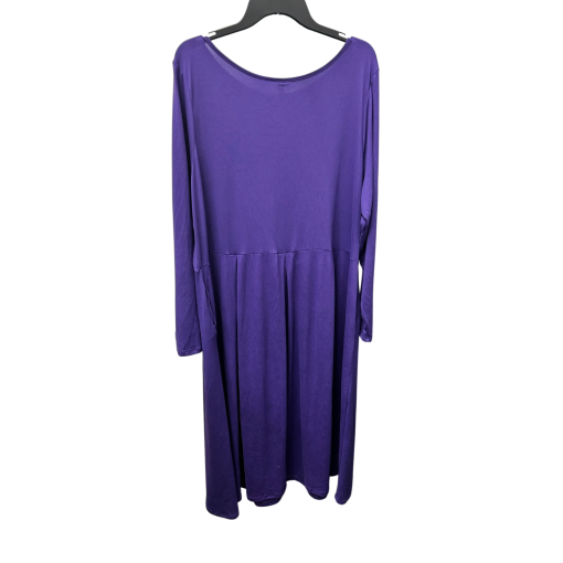 24seven Purple Long Sleeve Dress Plus Size 2X - Women's Clothing - Image 2