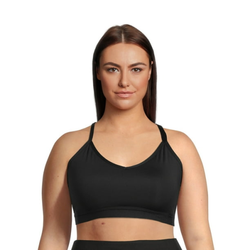 ID Ideology Plus Black Sports Bra 3X - Low Impact Workout Bra