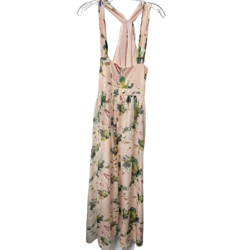 Adrianna Papell Floral Maxi Dress, Pink, Size 8, Party Dress