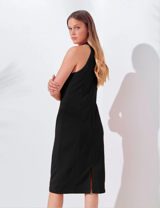 FMSHPON Black Halter Dress - Midi Length - Cocktail Dress - Image 3