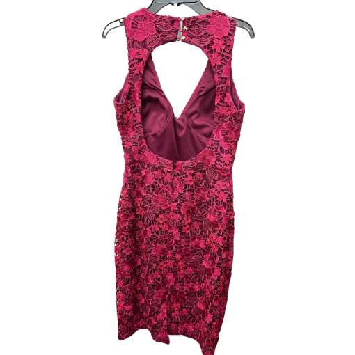 Guess Lace Bodycon Dress - Burgundy Size 4 - Cocktail Dress - Image 2