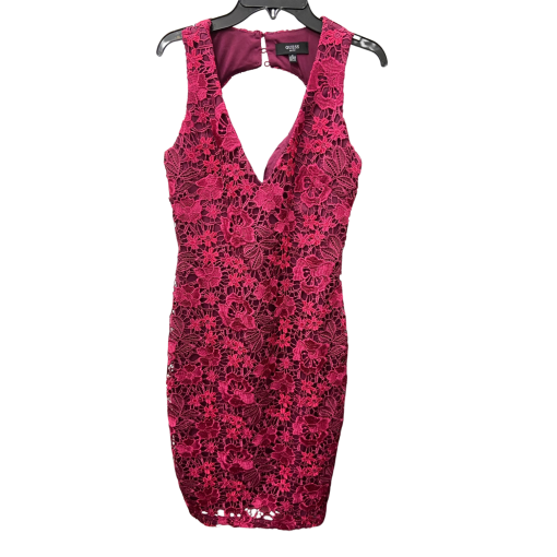 Guess Lace Bodycon Dress - Burgundy Size 4 - Cocktail Dress