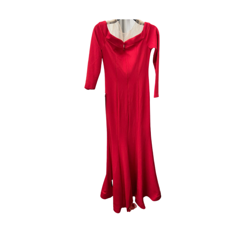 XSCAPE Red Long Sleeve Evening Gown - Size M - Formal Dress