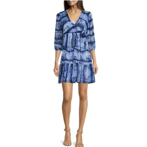 Calvin Klein Blue Tie Dye Mini Dress - Size 18W - Women's Dresses