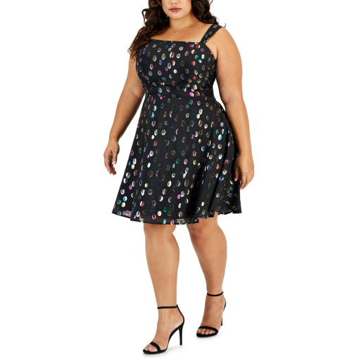 City Studio Plus Black Party Dress 14W - Plus Size Cocktail Dress