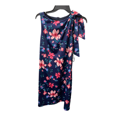 Vince Camuto Navy Floral Dress Size 6 - Cocktail Dress