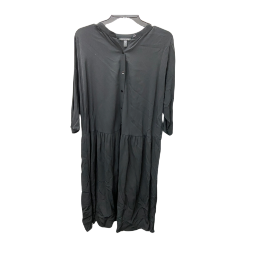 Eileen Fisher Black XS Midi Dress - Women's Casual Wear