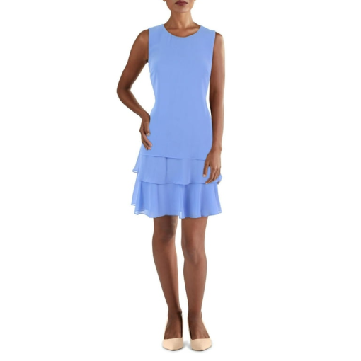 Ralph Lauren Sky Blue Tiered Dress Size 4 - Cocktail Dress