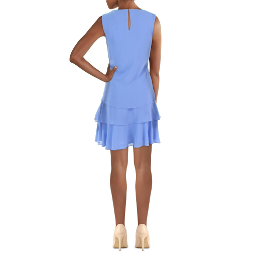 Ralph Lauren Sky Blue Tiered Dress Size 4 - Cocktail Dress - Image 2