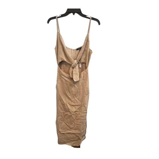 CARRA Beige Cutout Midi Dress - Size S - Women's Dresses