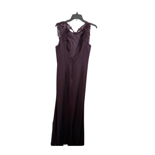 Kleinfeld Plum Lace Maxi Dress Size 14 - Formal Gown - Image 2