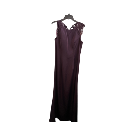 Kleinfeld Plum Lace Maxi Dress Size 14 - Formal Gown