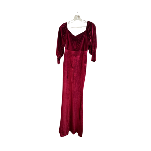 Miss ORD Red Velvet Maxi Dress Size L - Formal Gown - Image 2