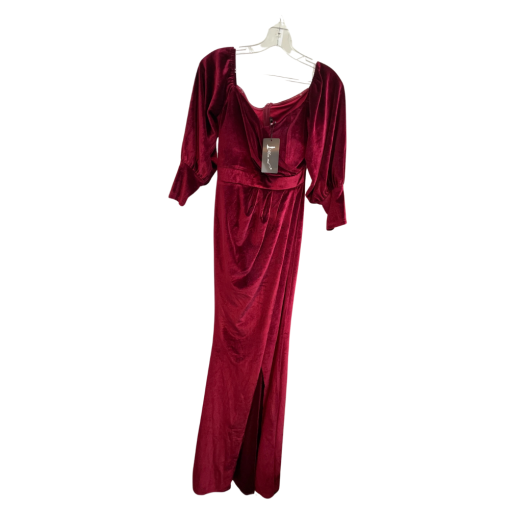 Miss ORD Red Velvet Maxi Dress Size L - Formal Gown