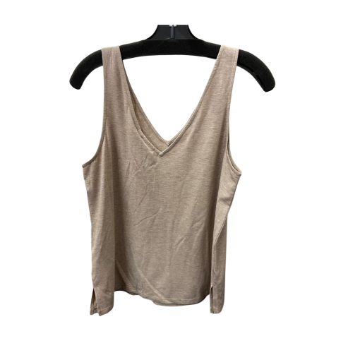 ICHI Beige V-Neck Tank Top - Size S - Women's Sleeveless Shirt