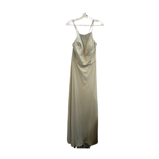 Kleinfeld Sage Green Satin Gown Size 14 | Formal Dress