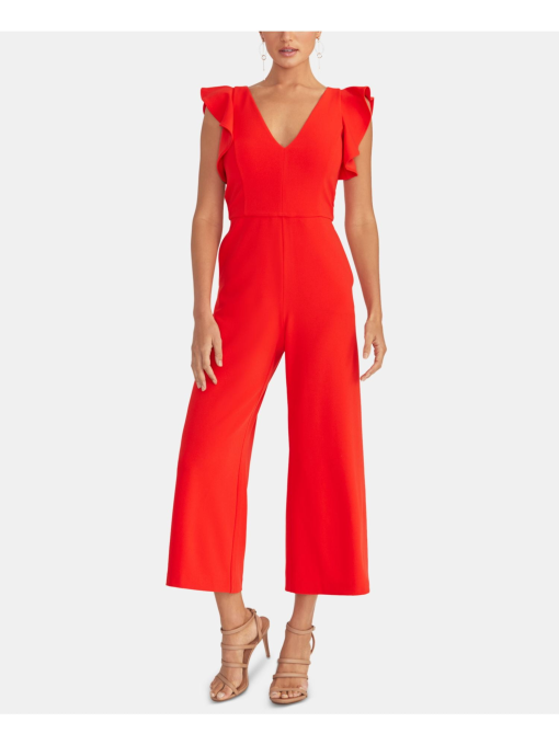 RACHEL ROY Red Ruffle Jumpsuit XXL | Women's Party Jumpsuit