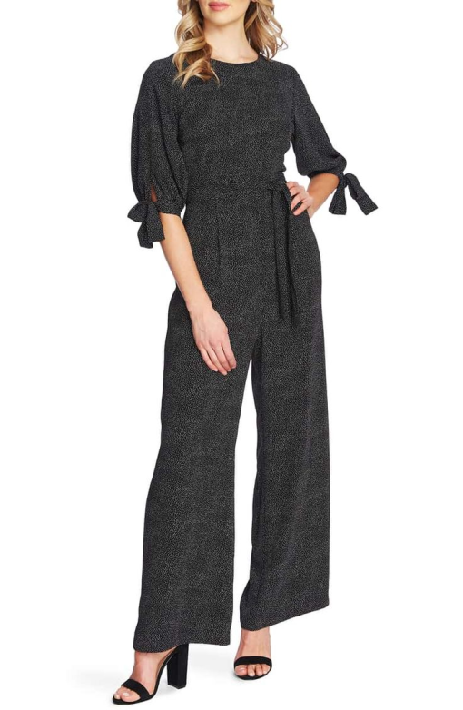 CeCe Black Dot Jumpsuit Size 6 - Women's Jumpsuits & Rompers