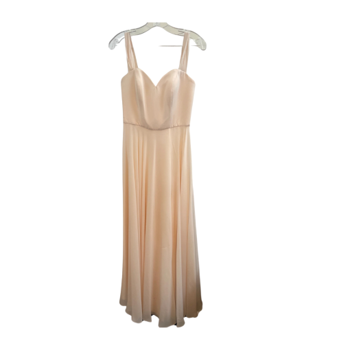 Kleinfeld Champagne Chiffon Gown Size 4 - Bridesmaid Dress