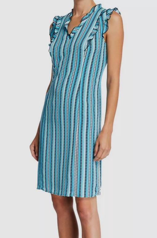 Karl Lagerfeld Blue Striped Mini Dress - Size 0 - Summer Dress