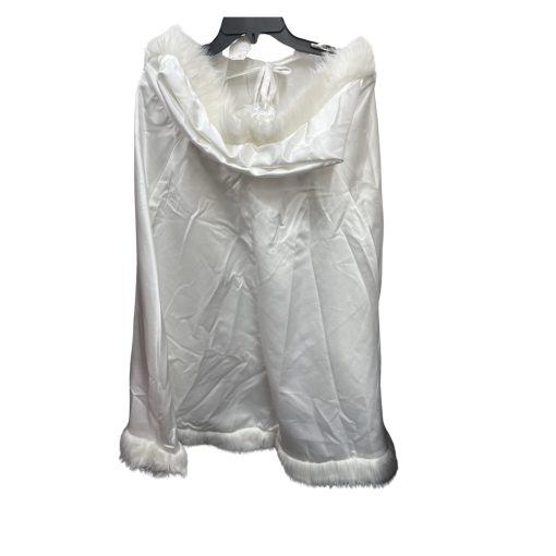 White Cape with Fur Trim XL - Costume Accessory - Image 2