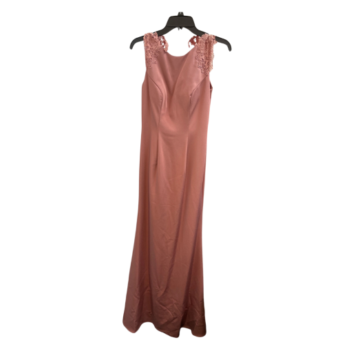 Simply Pink Satin Gown Size 4 - Formal Dress