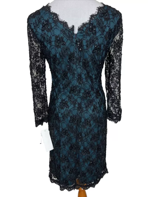 Adrianna Papell Black Lace Dress Size 6 Evening Gown - Image 2