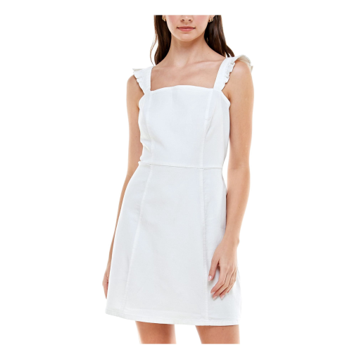 Rosie Harlow White Mini Dress - Square Neck - Size XL - Summer Dress