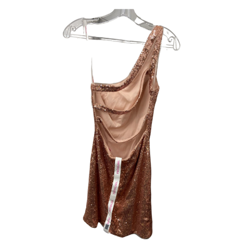 Rated PG Rose Gold Sequin One Shoulder Dress Size 4 - Party Dress - Image 2