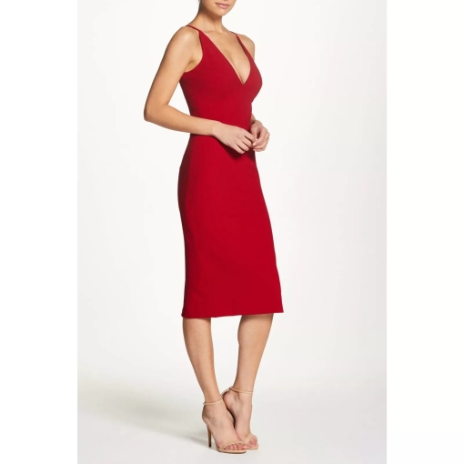 Dress The Population Lyla Red Midi Dress - Garnet XS - Cocktail Dress - Image 3