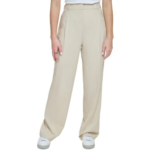 Calvin Klein Beige Wide Leg Dress Pants - Size 10 - Women's Trousers