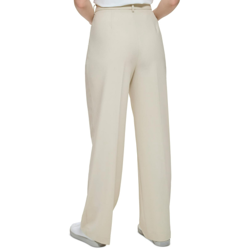 Calvin Klein Beige Wide Leg Dress Pants - Size 10 - Women's Trousers - Image 2