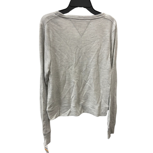 Tommy Hilfiger Gray Waffle Henley Shirt S - Women's Top - Image 2