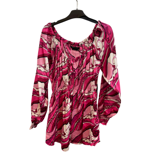 BCBGMAXAZRIA Pink Print Blouse Size S - Women's Tops