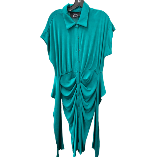 Nina Parker Teal Ruched Dress Plus Size 0X - Women's Dresses