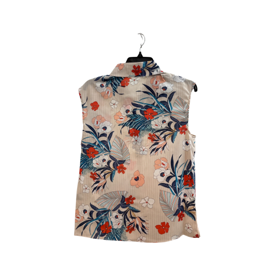 OR2 Floral Sleeveless Button-Up Shirt Beige M - Women's Tops - Image 2