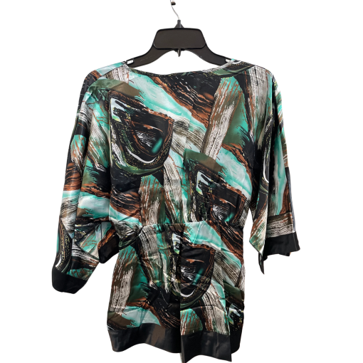 BCBGMAXAZRIA Green Print Blouse XS - Women's Tops - Image 2