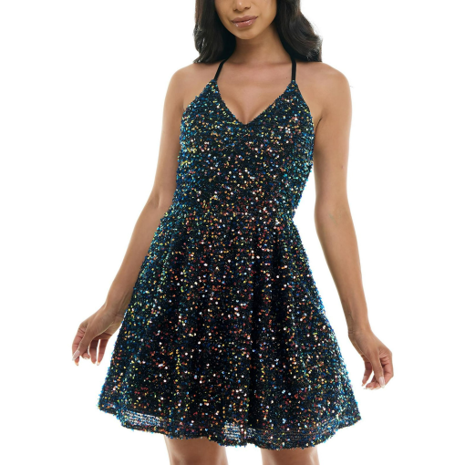 BCX Sequin Mini Dress - Black - Size 13 - Party Dress